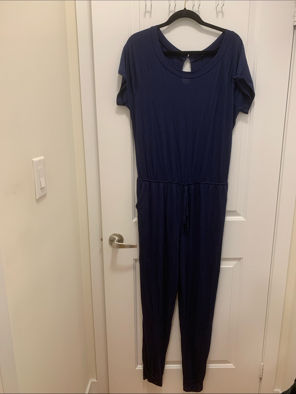 NWOT Navy Blue Short Sleeve Jumpsuit
